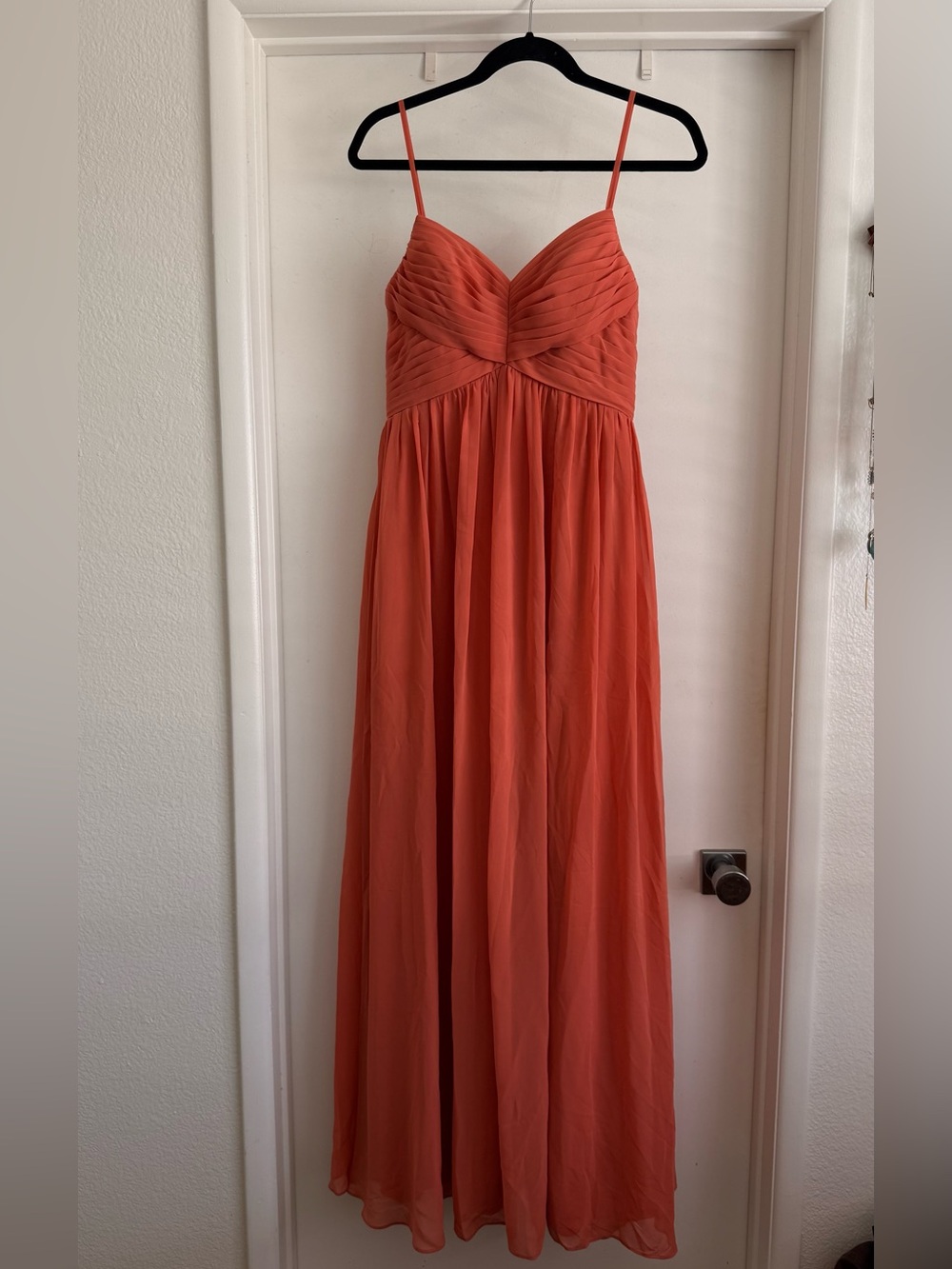 Azazie Women's Alia Coral Maxi Dress Bridesmaid Wedding Guest